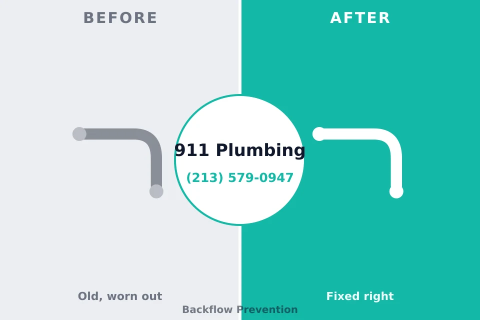 Before and after: plumbing repair North York, PA